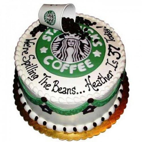 Excess Starbucks Fondant Cake Delivery in Ghaziabad