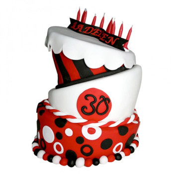 Exquisite Red Wedding Fondant Cake