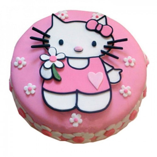 Hello Kitty Birthday Fondant Cake Delivery in Ghaziabad