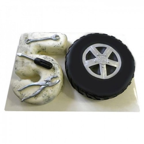Mechanic Theme Fondant Cake Delivery in Ghaziabad