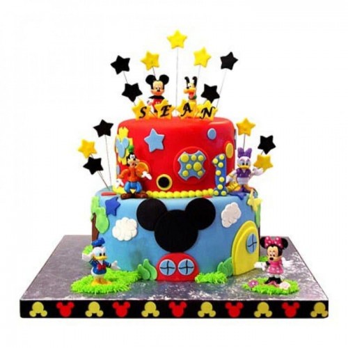 Mickey Mouse Clubhouse Fondant Cake Delivery in Ghaziabad