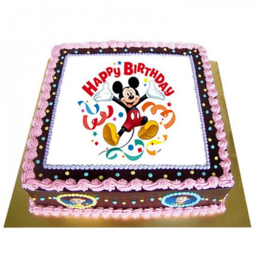Mickey Mouse Special Photo Cake Delivery in Ghaziabad