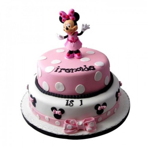 Minnie Mouse Birthday Fondant Cake Delivery in Ghaziabad