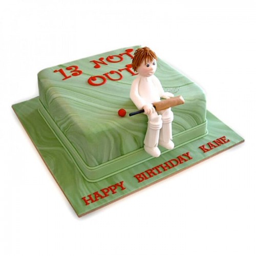 Not Out Cricket Fondant Cake Delivery in Ghaziabad