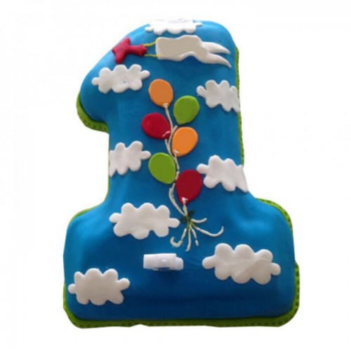 One Number Fun Loving Fondant Cake Delivery in Ghaziabad