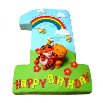 Pooh Tigger Fondant Cake Pooh Tigger Fondant Cake