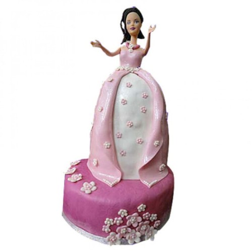 Princess Doll Fondant Cake Delivery in Ghaziabad Princess Doll Fondant Cake Delivery in Ghaziabad