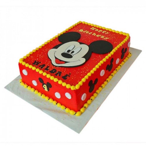 Red Mickey Mouse Fondant Cake Delivery in Ghaziabad