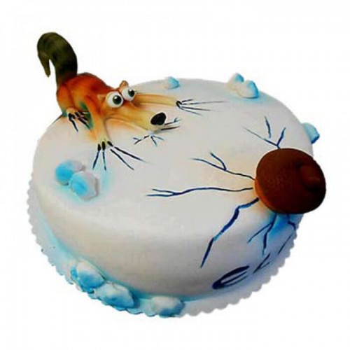 Scrat Theme Fondant Cake Delivery in Ghaziabad