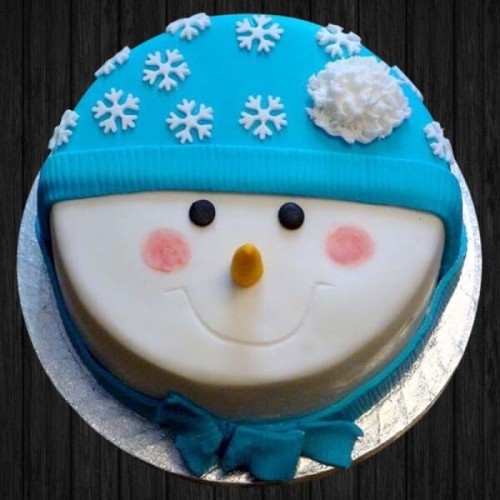 Snowy White Fondant Cake Delivery in Ghaziabad