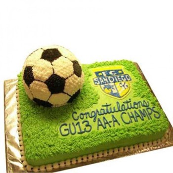 Soccer Theme Cream Cake Soccer Theme Cream Cake