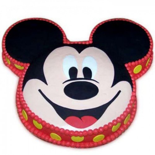 Soft Mickey Face Fondant Cake Delivery in Ghaziabad