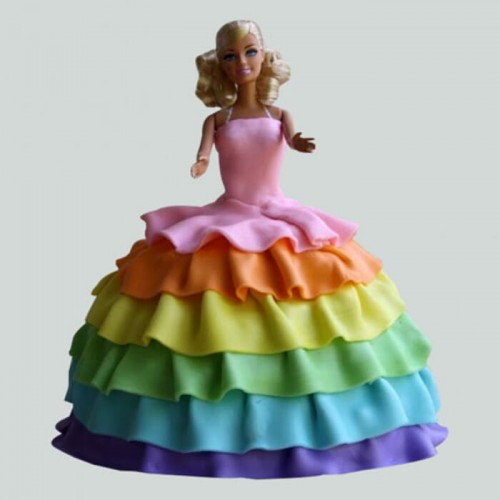 Splash Of Colours Barbie Fondant Cake Delivery in Ghaziabad