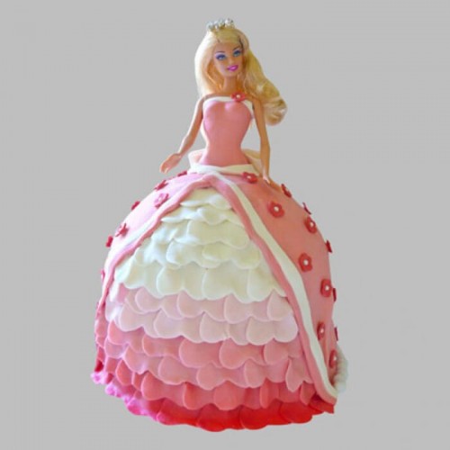 Style Queen Barbie Fondant Cake Delivery in Ghaziabad