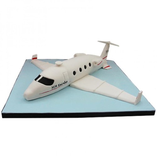 White Airplane Fondant Cake Delivery in Ghaziabad