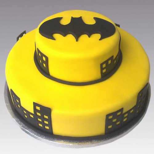 2 Tier Batman Fondant Cake Delivery in Ghaziabad