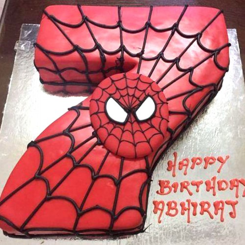 7th Birthday Spiderman Fondant Cake Delivery in Ghaziabad