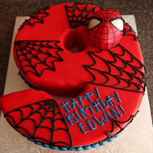 9th Birthday Spiderman Customized Cake Delivery in Ghaziabad