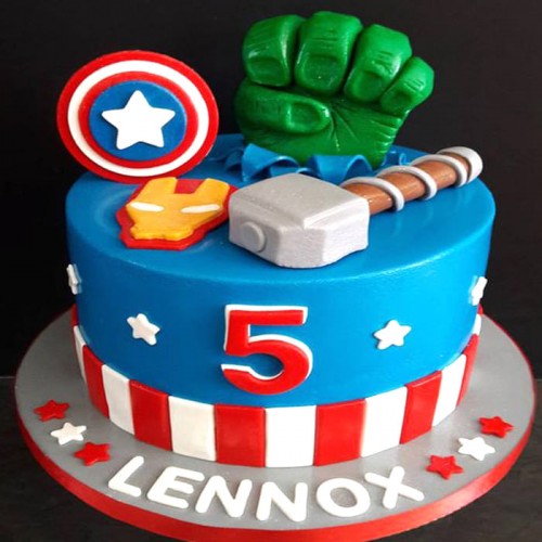 Avengers Fondant Cake Delivery in Ghaziabad