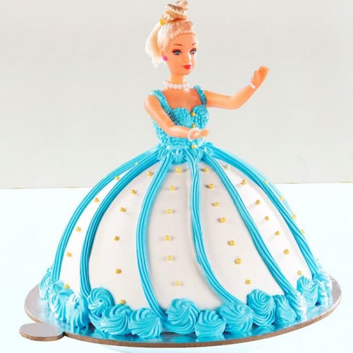 Blue Barbie Doll Cream Cake Delivery in Ghaziabad