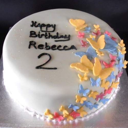 Colorful Butterfly Fondant Cake Delivery in Ghaziabad