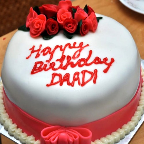 Fondant Birthday Cake For Grand Mother Delivery in Ghaziabad