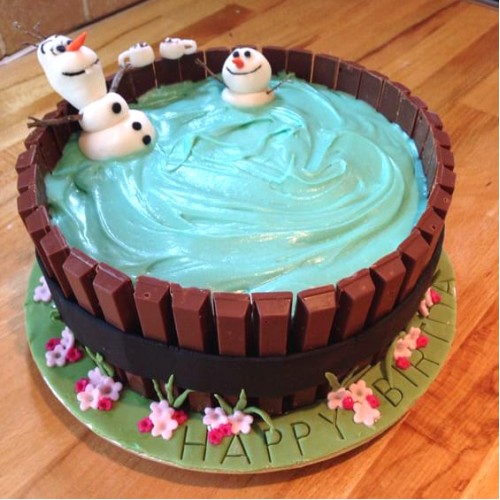 Frozen Olaf Kit Kat Cake Delivery in Ghaziabad