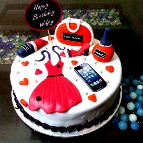 Girls Shopping Theme Fondant Cake Delivery in Ghaziabad