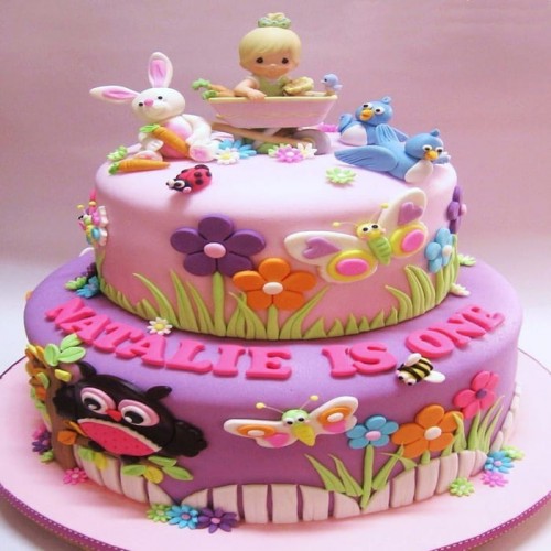 Kids Girl Birthday Fondant Cake Delivery in Ghaziabad