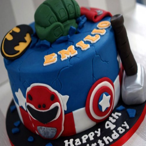 Marvel Avengers Theme Fondant Cake Delivery in Ghaziabad
