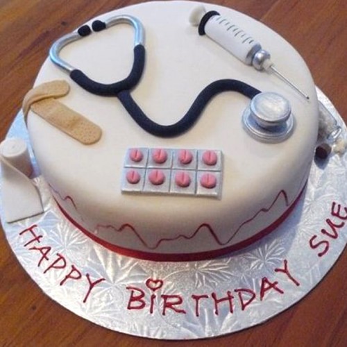 Medical Theme Birthday Cake Delivery in Ghaziabad