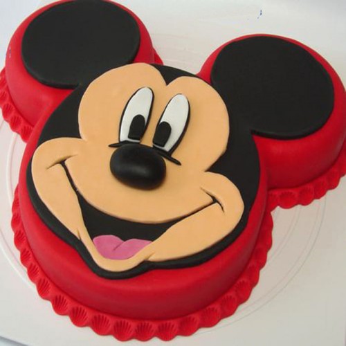Mickey Mouse Face Cool Fondant Cake Delivery in Ghaziabad