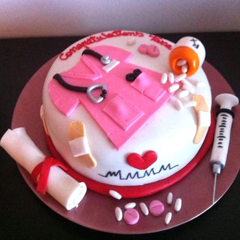 Nurse Theme Fondant Cake Nurse Theme Fondant Cake