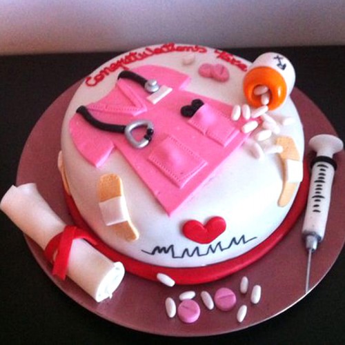 Nurse Theme Fondant Cake Delivery in Ghaziabad