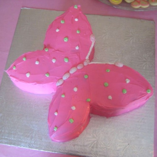 Pink Butterfly Cream Cake Delivery in Ghaziabad