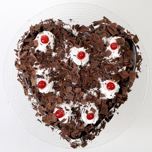 Flakey Hearts Black Forest Cake Delivery in Ghaziabad
