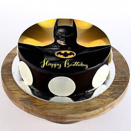 Batman Chocolate Photo Cake Delivery in Ghaziabad