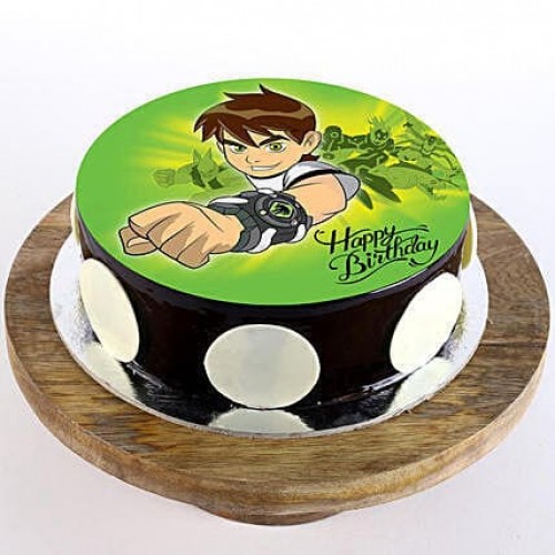Ben 10 Chocolate Photo Cake Delivery in Ghaziabad