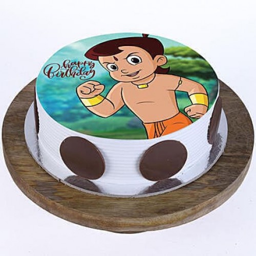 Chhota Bheem Pineapple Photo Cake Delivery in Ghaziabad