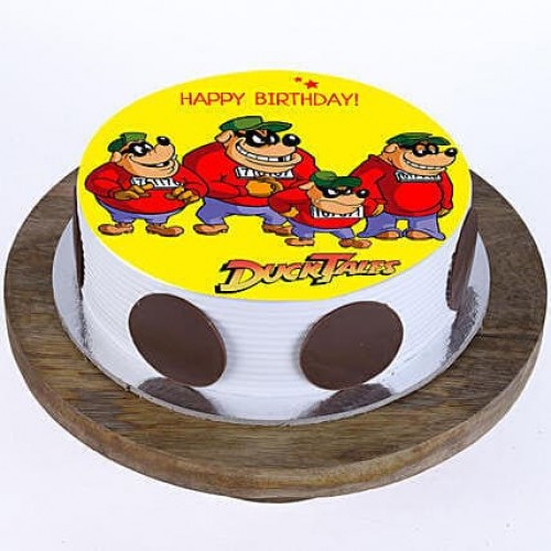 Duck Tales Photo Pineapple Cake Delivery in Ghaziabad