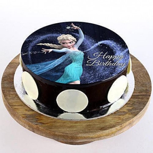 Elsa Chocolate Photo Cake Delivery in Ghaziabad
