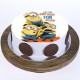 Funny Minions Pineapple Cake Delivery in Ghaziabad