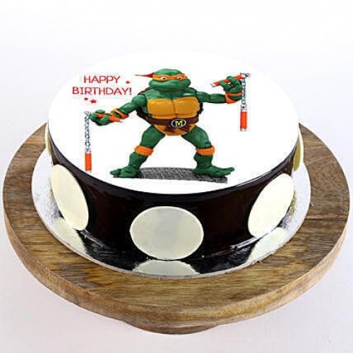 Michaelangelo Chocolate Photo Cake Delivery in Ghaziabad
