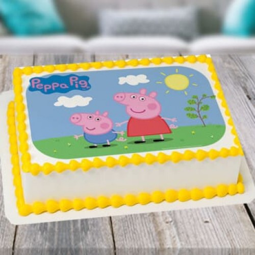 Peppa Pig Cartoon Photo Cake Delivery in Ghaziabad