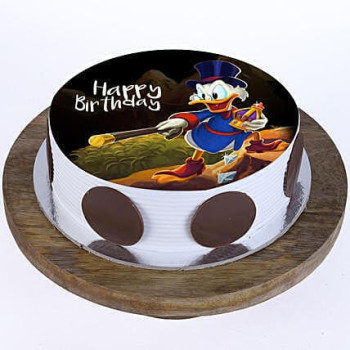 Scrooge McDuck Pineapple Photo Cake
