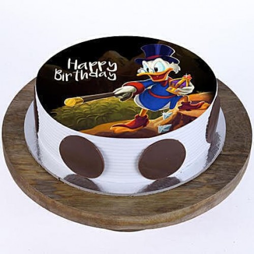 Scrooge McDuck Pineapple Photo Cake Delivery in Ghaziabad