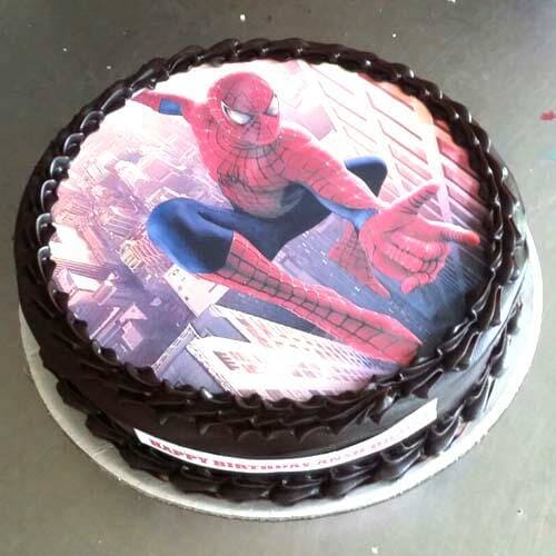 Spiderman Chocolate Photo Cake Delivery in Ghaziabad