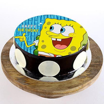 SpongeBob Chocolate Photo Cake
