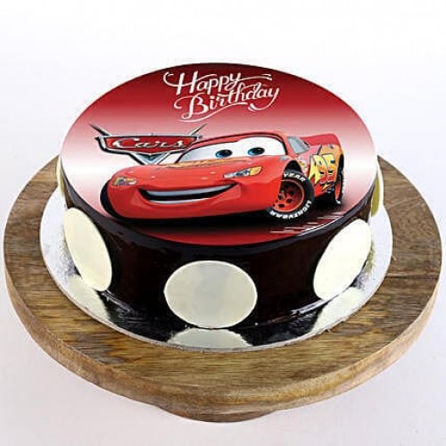 The Cars Chocolate Photo Cake Delivery in Ghaziabad