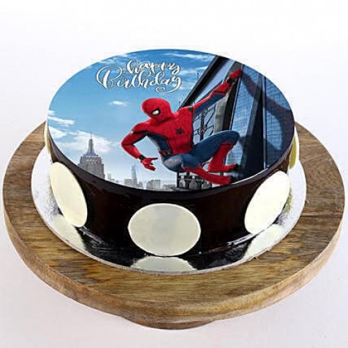 The Spiderman Chocolate Photo Cake Delivery in Ghaziabad